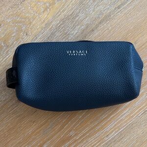 Versace Parfums Black Cosmetic Toiletry Case Bag